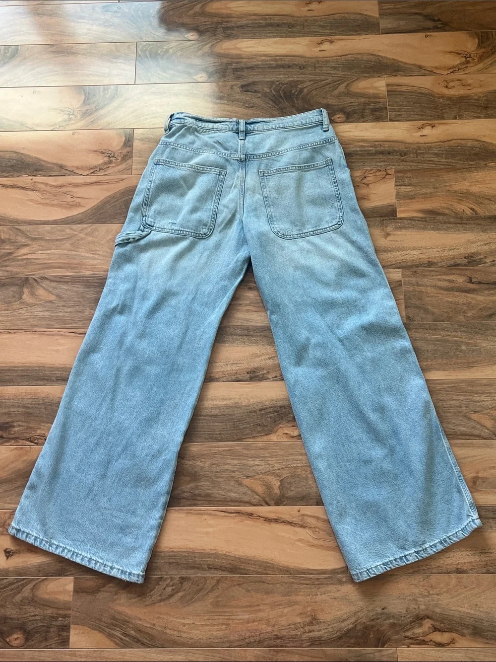 Low Rise Baggy Distressed Cargo Wide Leg Jeans NWT Size 4 Arizona Jean Co